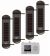 SOLAR POWERED WIRELESS INFRARED 3-BEAM MOTION DETECTORS & RECEIVER (COMPLETE SET) BUNDLE