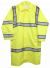 LONG HIGH VISIBILITY RAINCOAT WITH REFLECTIVE STRIPES