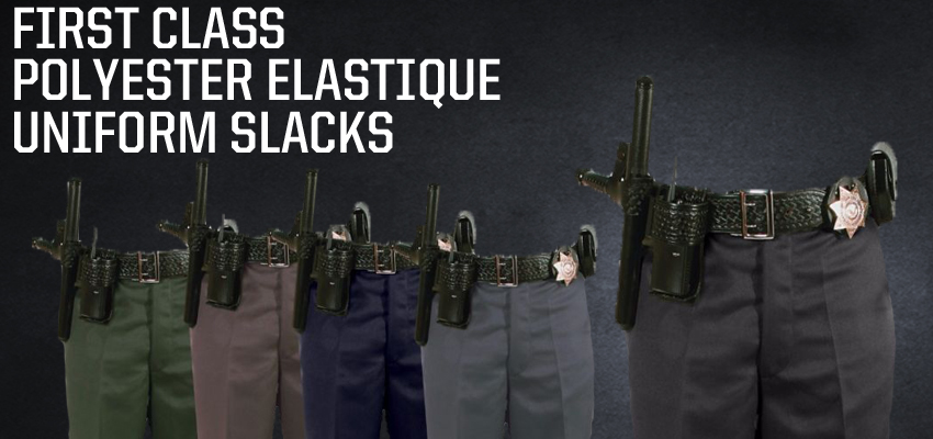 First Class 100% Polyester Elastique Weave Uniform Slacks